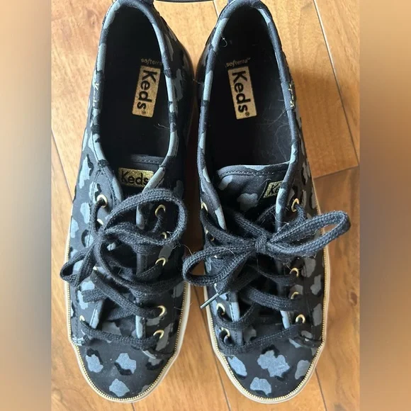NEW Keds Women's Black Leopard Platform Sneakers Size 9 - Picture 7 of 10